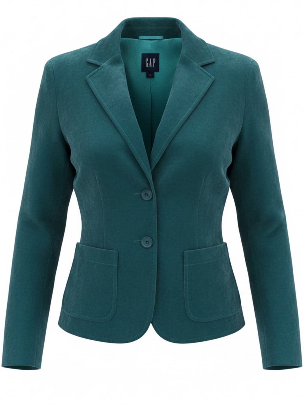 GAP Women's Teal Velvet Blazer